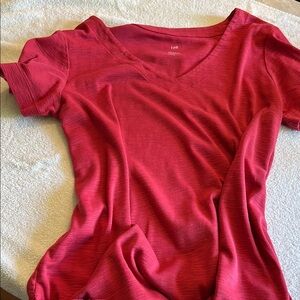 J. Jill Red Short Sleeve Tee